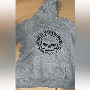 Harley-Davidson Gray Skull Hoodie women’s large new